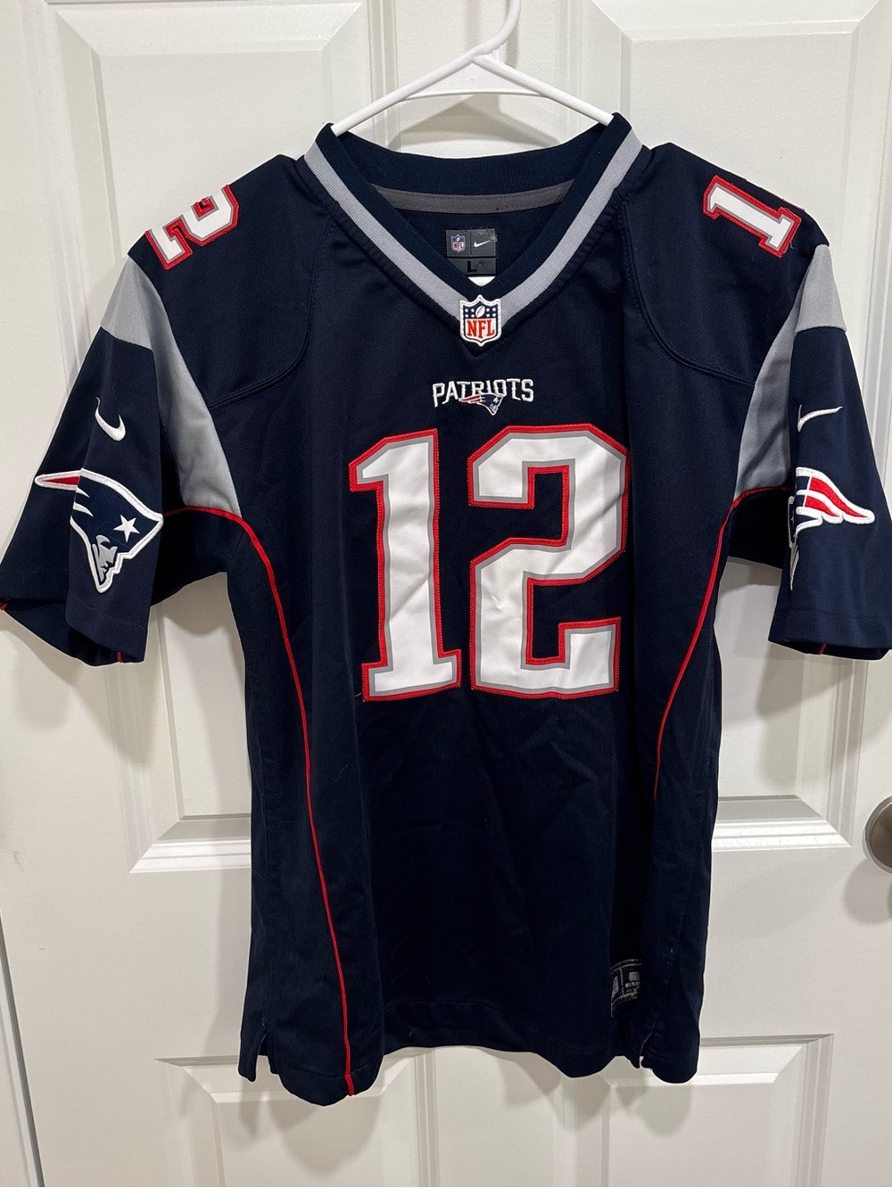Nike Tom Brady #12 New England Patriots Football Jersey Boys U.S. Large